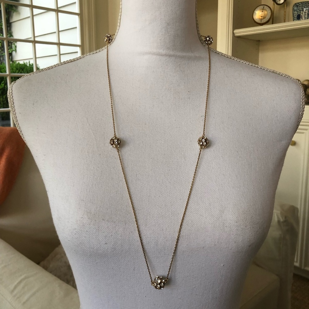 kate spade Gold Floral Station Long Necklace
